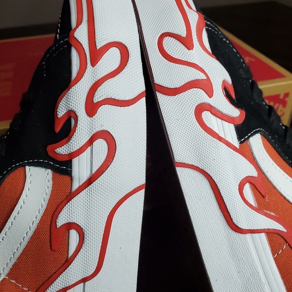 Vans Sk8-Hi Flame Burnt Ochre Men Size 11.5 - Picture 7 of 12